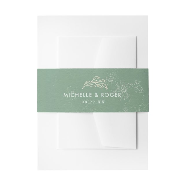 Bandeau De Faire-part monogramme botanique à l'aquarelle pastel Mariage (Devant example)