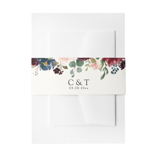 Bandeau De Faire-part Monogramme du bouquet | de Bourgogne (Devant example)