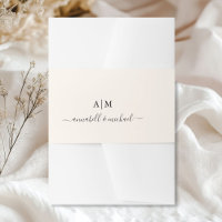 Monogramme, Écriture manuscrite, Beige élégant