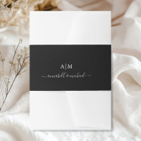 Monogramme, Écriture manuscrite, Élégant noir