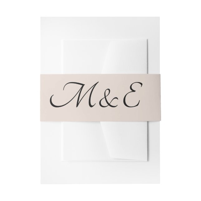 Bandeau De Faire-part Monogramme Élégant minimal Invitation Bande de ven (Devant example)