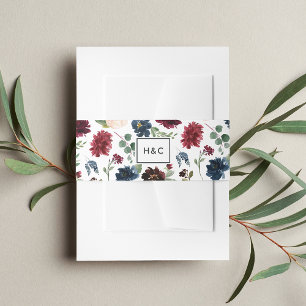 Bandeau De Faire-part Monogramme en fleur radieuse