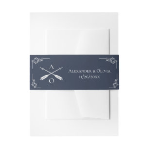 Bandeau De Faire-part Monogramme et flèches de marine