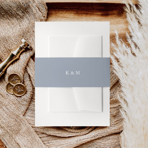 Bandeau De Faire-part Monogramme Mariage bleu clair
