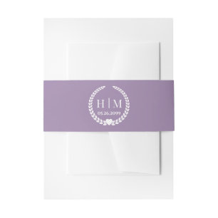 Bandeau De Faire-part Monogramme simple Élégant Mariée et Initiales de c