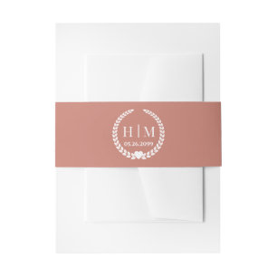 Bandeau De Faire-part Monogramme simple Élégant Mariée et Initiales de c