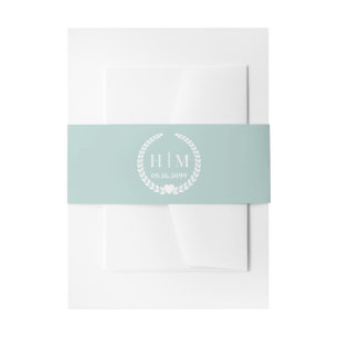 Bandeau De Faire-part Monogramme simple Élégant Mariée et Initiales de c