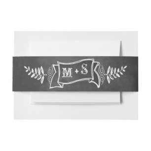 Bandeau De Faire-part Monogramme Vintage