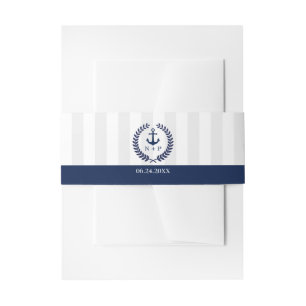 Bandeau De Faire-part Monogrammes personnalisés Mariages de style nautiq