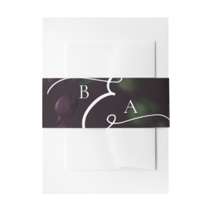 Bandeau De Faire-part Moody Purple Bloom Grunge Mariage