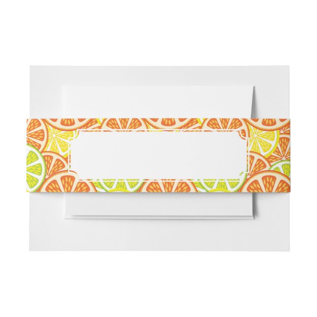 Bandeau De Faire-part Motif 2 d'agrume (Devant Example)