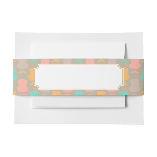 Bandeau De Faire-part Motif 2 de moustache (Devant Example)