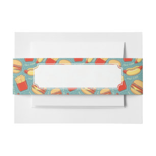 Bandeau De Faire-part Motif 3 d'aliments de préparation rapide