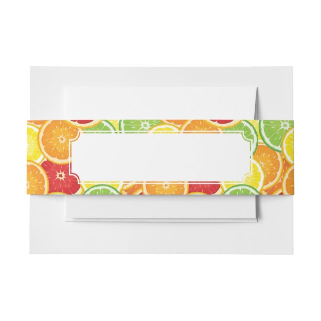 Bandeau De Faire-part Motif avec des agrumes (Devant Example)