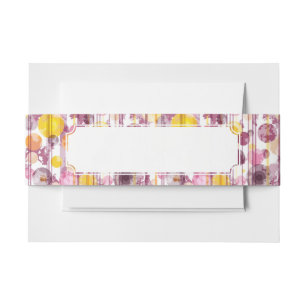 Bandeau De Faire-part Motif blanc rayé tacheté