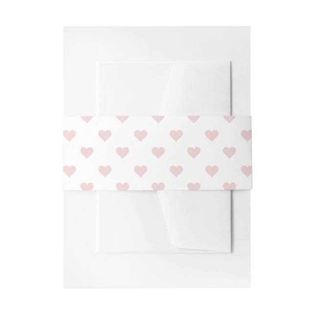 Bandeau De Faire-part Motif Cœur Rosé (Devant example)