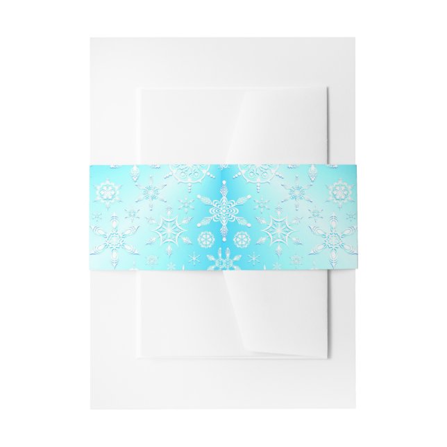 Bandeau De Faire-part Motif Crystal Snowflakes (Devant example)