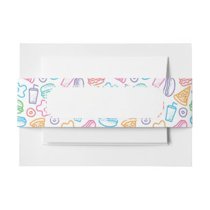 Bandeau De Faire-part Motif d'aliments de préparation rapide