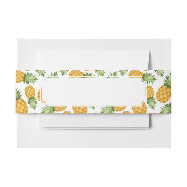 Bandeau De Faire-part Motif d'ananas de bande dessinée (Devant Example)