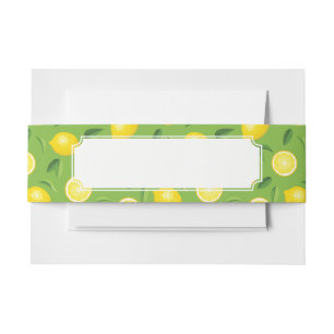 Bandeau De Faire-part Motif d'arrière - plan de citrons