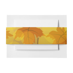 Bandeau De Faire-part Motif d'automne avec feuilles d'érable en chute et