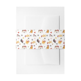 Bandeau De Faire-part Motif de chat de vacances mignon
