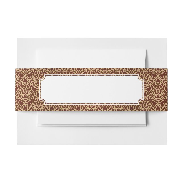 Bandeau De Faire-part Motif de damassé sur l'arrière - plan de gradient (Devant Example)