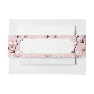 Bandeau De Faire-part Motif de fleurs de fleurs de cerisier