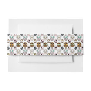 Bandeau De Faire-part Motif de hiboux illustrés adorable