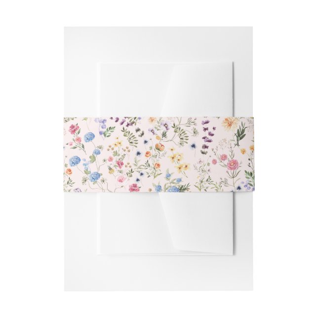 Bandeau De Faire-part Motif de jardin botanique Fleur sauvage (Devant example)