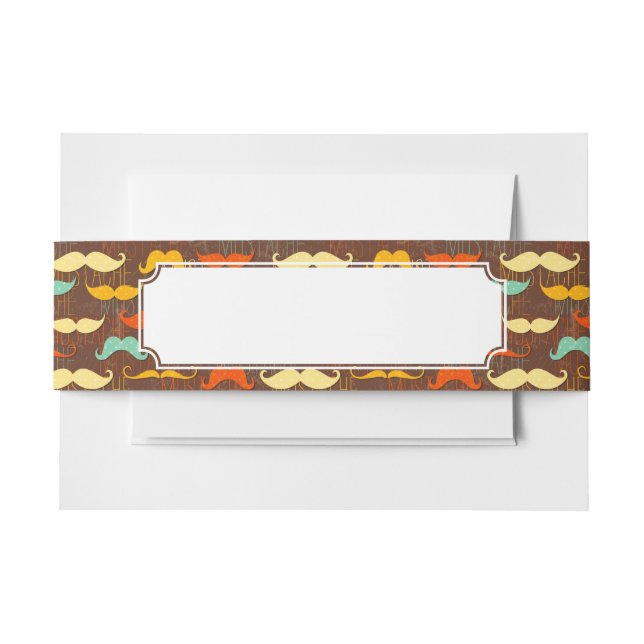 Bandeau De Faire-part Motif de moustache (Devant Example)