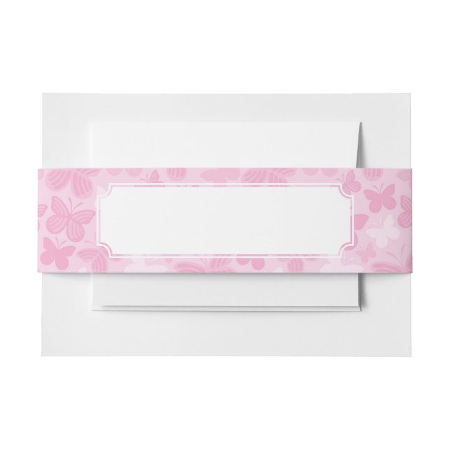 Bandeau De Faire-part Motif de papillon (Devant Example)
