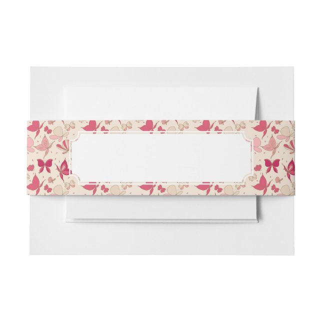 Bandeau De Faire-part motif de papillon 3 (Devant Example)