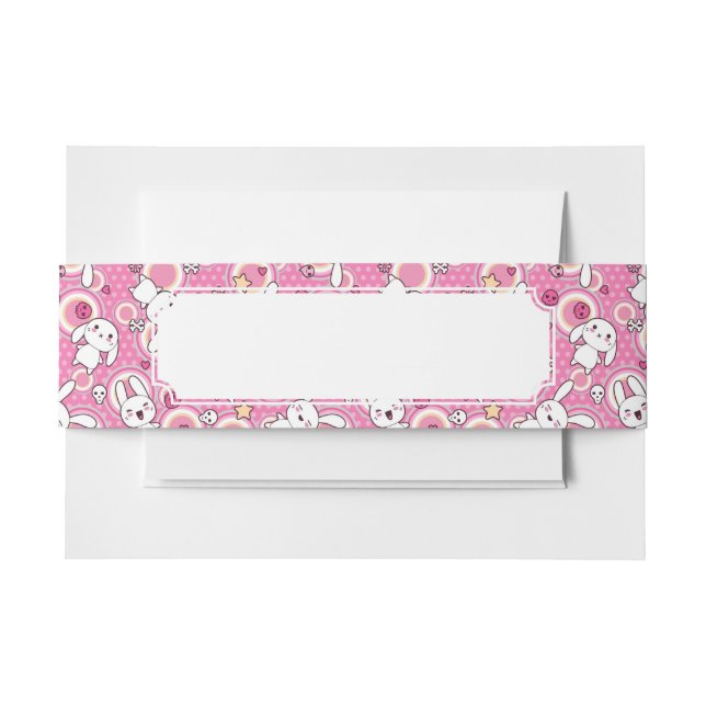 Bandeau De Faire-part motif de rose de kawaii (Devant Example)