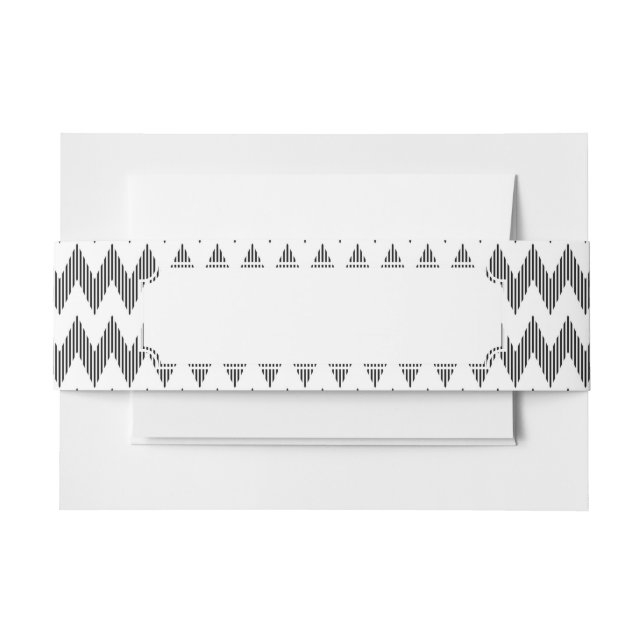 Bandeau De Faire-part Motif de zigzag géométrique (Devant Example)