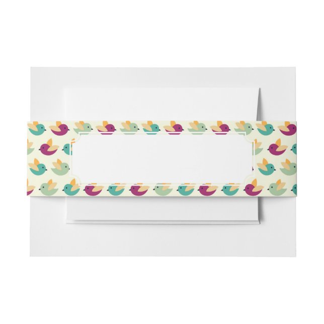 Bandeau De Faire-part Motif d'oiseaux (Devant Example)