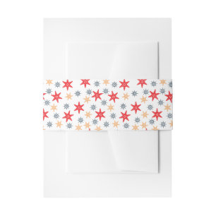 Bandeau De Faire-part Motif étoiles de mer et roues orientées