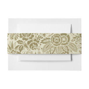 Bandeau De Faire-part Motif floral Antique Damask Paisley