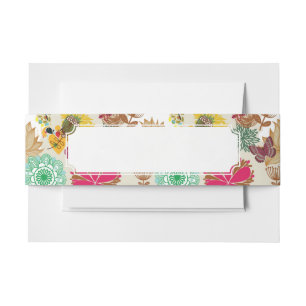 Bandeau De Faire-part Motif floral dans le rétro style
