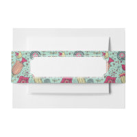 Motif floral de bande dessinée avec des oiseaux