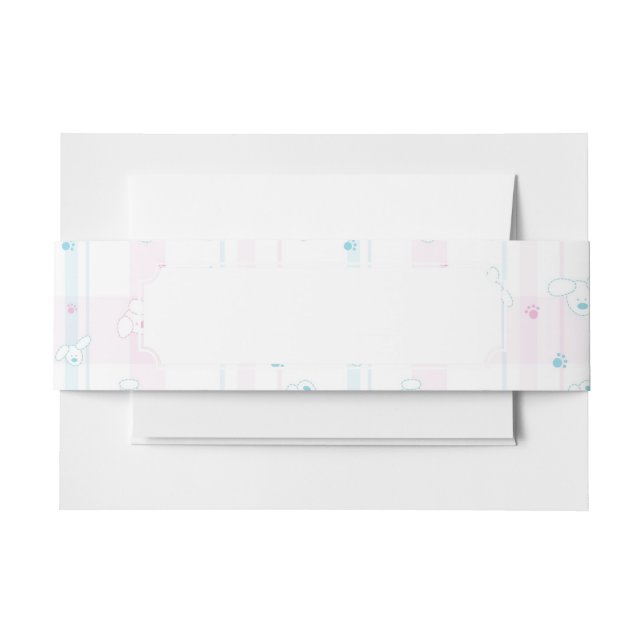 Bandeau De Faire-part Motif mignon avec des chiens (Devant Example)