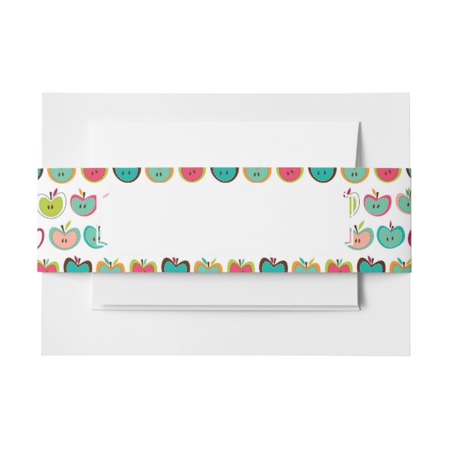 Bandeau De Faire-part Motif mignon de pomme (Devant Example)