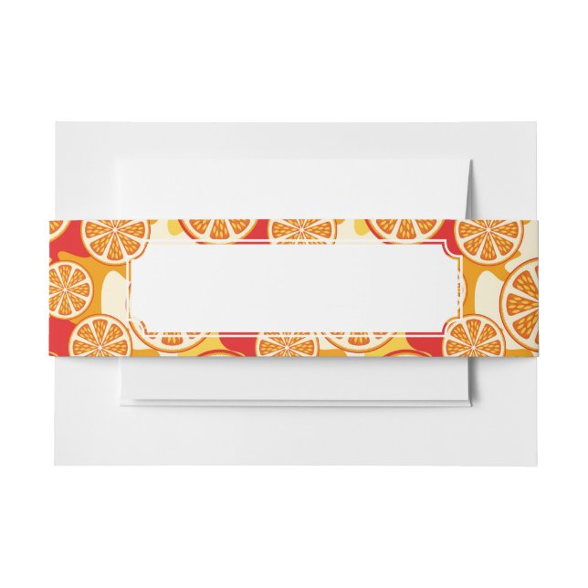 Bandeau De Faire-part Motif orange (Devant Example)