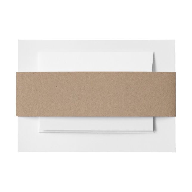 Bandeau De Faire-part Motif papier Brown rustique Kraft (Devant Example)
