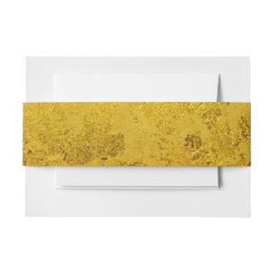 Bandeau De Faire-part Motif PURE FEUILLE D'OR + votre texte / photo
