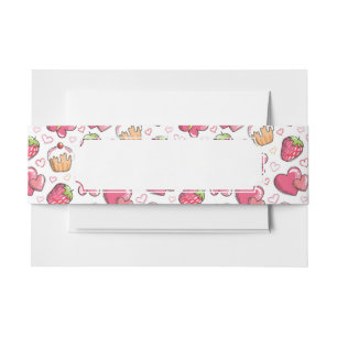 Bandeau De Faire-part motif romantique de nourriture