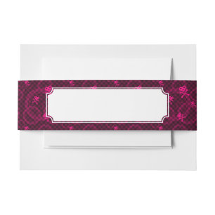 Bandeau De Faire-part Motif rose d'Emo avec des cercles