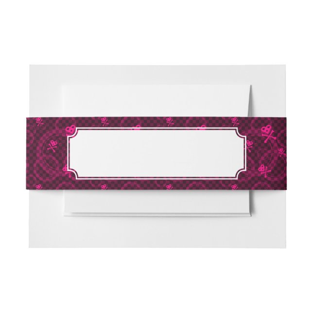 Bandeau De Faire-part Motif rose d'Emo avec des cercles (Devant Example)