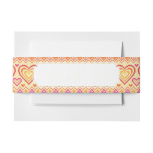 Bandeau De Faire-part Motif tricoté par Saint-Valentin