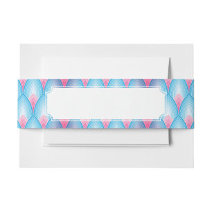Bandeau De Faire-part Motif turquoise et rose de pétale